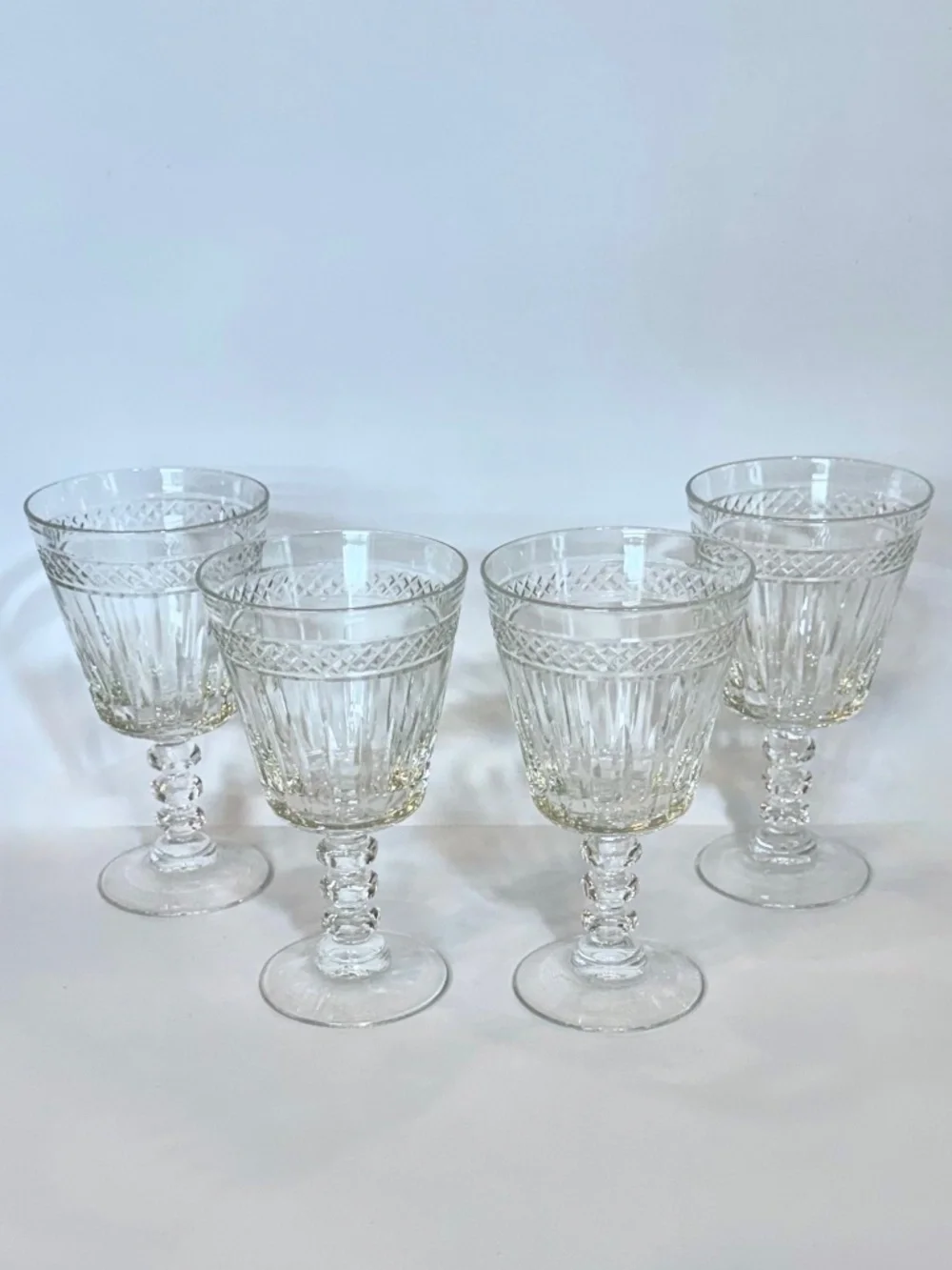 Set of 4 Vintage Tiffin-Franciscan Wallingford Water Goblets 6.5